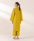 Women's Pret Cambric Embroidered Yellow A-Line Shirt